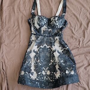 Lulu's Elegant Black Lace Mini Dress